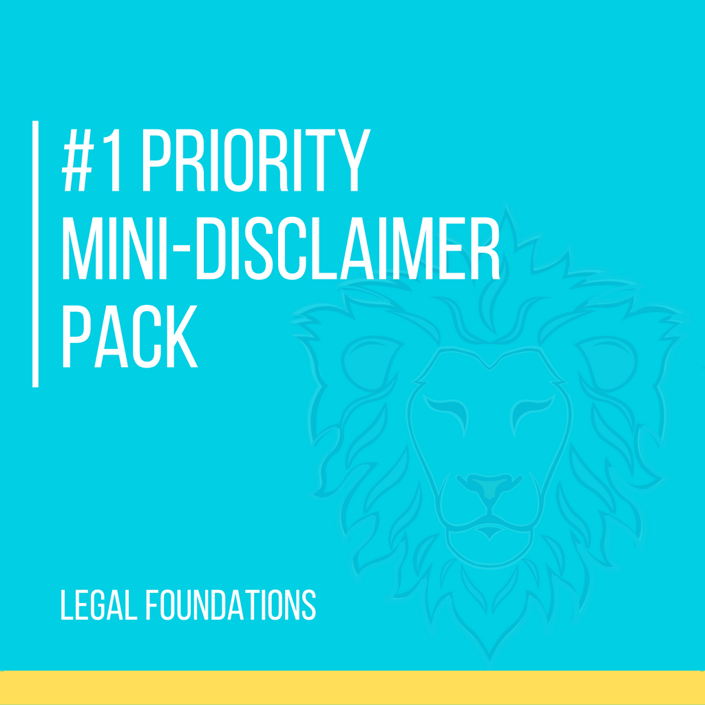 #1 Priority Mini-Disclaimer Pack