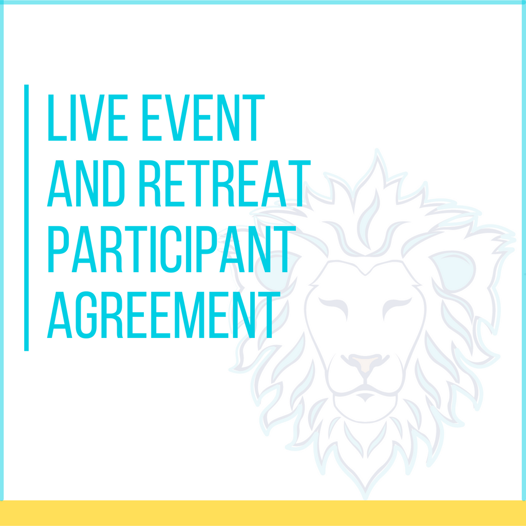 Live Event and Retreat Participant Agreement
