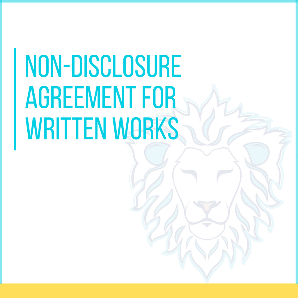 Non-Disclosure Agreement for Written Works